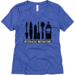 Ladies Relaxed Fit Super Soft Triblend V-Neck Tee