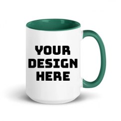 15oz Ceramic Mug with Color Inside