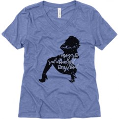Ladies Relaxed Fit Super Soft Triblend V-Neck Tee