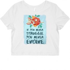 Ladies Slim Fit Crop Top Tee