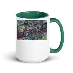 15oz Ceramic Mug with Color Inside