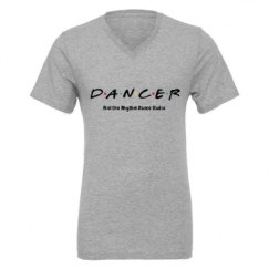 Unisex CVC Jersey V-Neck T-Shirt