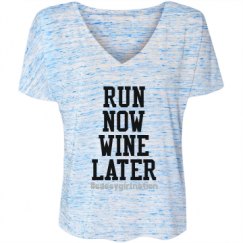 Ladies Flowy Slouchy V-Neck Tee