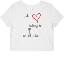 Ladies Slim Fit Crop Top Tee