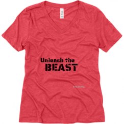 Ladies Relaxed Fit Super Soft Triblend V-Neck Tee