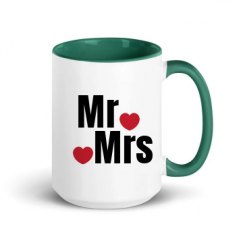 15oz Ceramic Mug with Color Inside