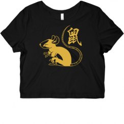 Ladies Slim Fit Crop Top Tee