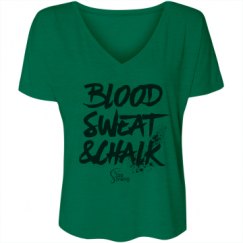 Ladies Flowy Slouchy V-Neck Tee