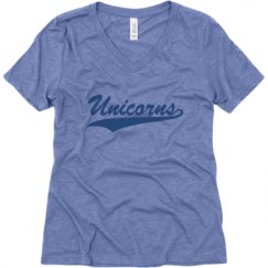 Ladies Relaxed Fit Super Soft Triblend V-Neck Tee