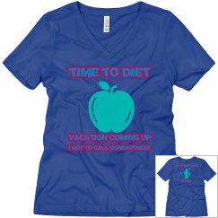 DONDIFITNESS LADIES V NECK T SHIRT