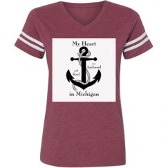 Ladies Relaxed Fit Vintage Sports Tee