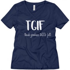 Ladies Relaxed Fit V-Neck Tee