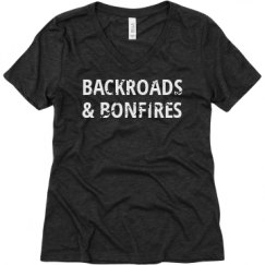 Ladies Relaxed Fit Super Soft Triblend V-Neck Tee