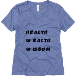 Ladies Relaxed Fit Super Soft Triblend V-Neck Tee