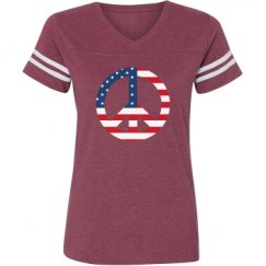 Ladies Relaxed Fit Vintage Sports Tee