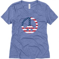 Ladies Relaxed Fit Super Soft Triblend V-Neck Tee