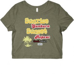 Ladies Slim Fit Crop Top Tee