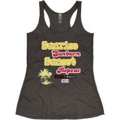 Ladies Slim Fit Super Soft Racerback Triblend Tank