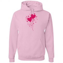 Pink heart hoodie