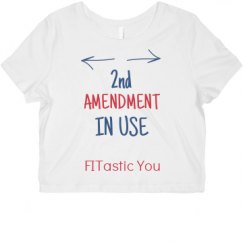 Ladies Slim Fit Crop Top Tee