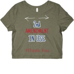 Ladies Slim Fit Crop Top Tee