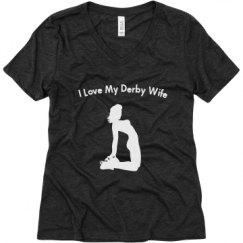 Ladies Relaxed Fit Super Soft Triblend V-Neck Tee