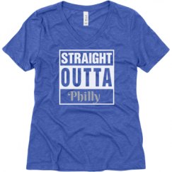 Ladies Relaxed Fit Super Soft Triblend V-Neck Tee