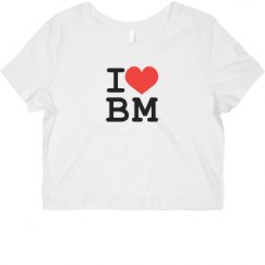 Ladies Slim Fit Crop Top Tee