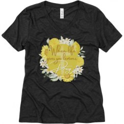 Ladies Relaxed Fit Super Soft Triblend V-Neck Tee