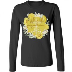 Ladies Relaxed Fit Basic Long Sleeve Tee