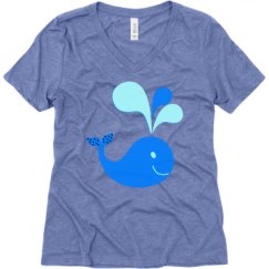 Ladies Relaxed Fit Super Soft Triblend V-Neck Tee