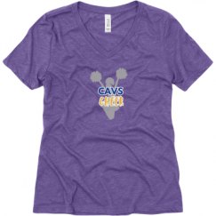 Ladies Relaxed Fit Super Soft Triblend V-Neck Tee