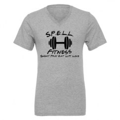 Unisex CVC Jersey V-Neck T-Shirt