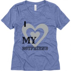 Ladies Relaxed Fit Super Soft Triblend V-Neck Tee