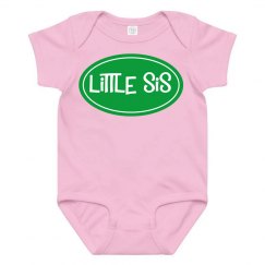 Little Sis Green Pink Onesie