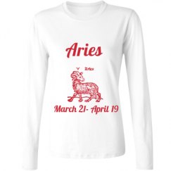 Ladies Relaxed Fit Basic Long Sleeve Tee