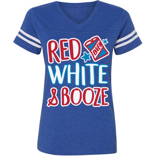 red white and booze shirt