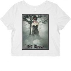 Ladies Slim Fit Crop Top Tee