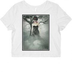 Ladies Slim Fit Crop Top Tee