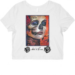 Ladies Slim Fit Crop Top Tee