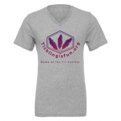 Unisex CVC Jersey V-Neck T-Shirt