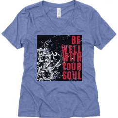 Ladies Relaxed Fit Super Soft Triblend V-Neck Tee