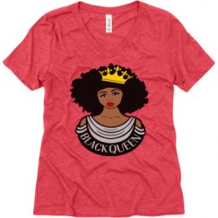 Ladies Relaxed Fit Super Soft Triblend V-Neck Tee