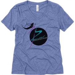 Ladies Relaxed Fit Super Soft Triblend V-Neck Tee