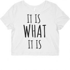 Ladies Slim Fit Crop Top Tee