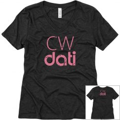 CW DATI BLACK TRIBLEND VNECK