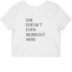 Ladies Slim Fit Crop Top Tee