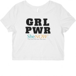 Ladies Slim Fit Crop Top Tee