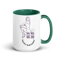 15oz Ceramic Mug with Color Inside