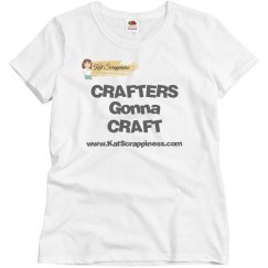 crafters gonna craft grey on white tshirt